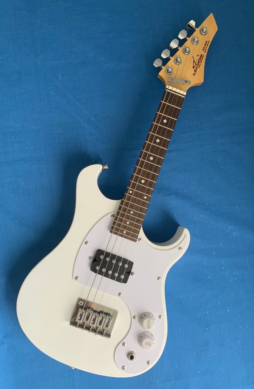 ELIFAS SANTANA 25" BRAZILIAN HANDMADE ELECTRIC GUITARRA BAIANA SOLID WOOD WHITE