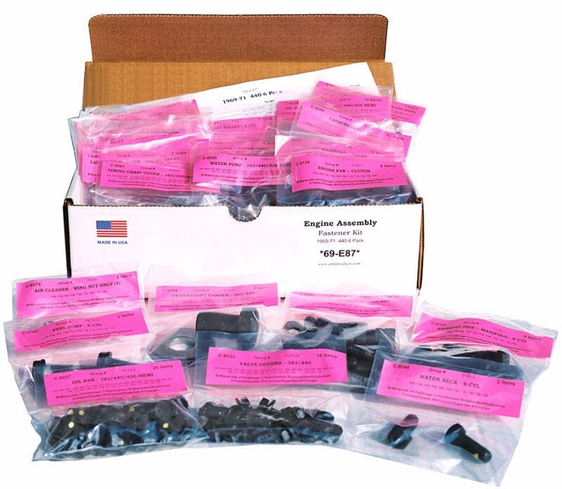 1968-1969 Chrysler 426 HEMI Master Engine Bolt Kit OEM Correct AMK USA
