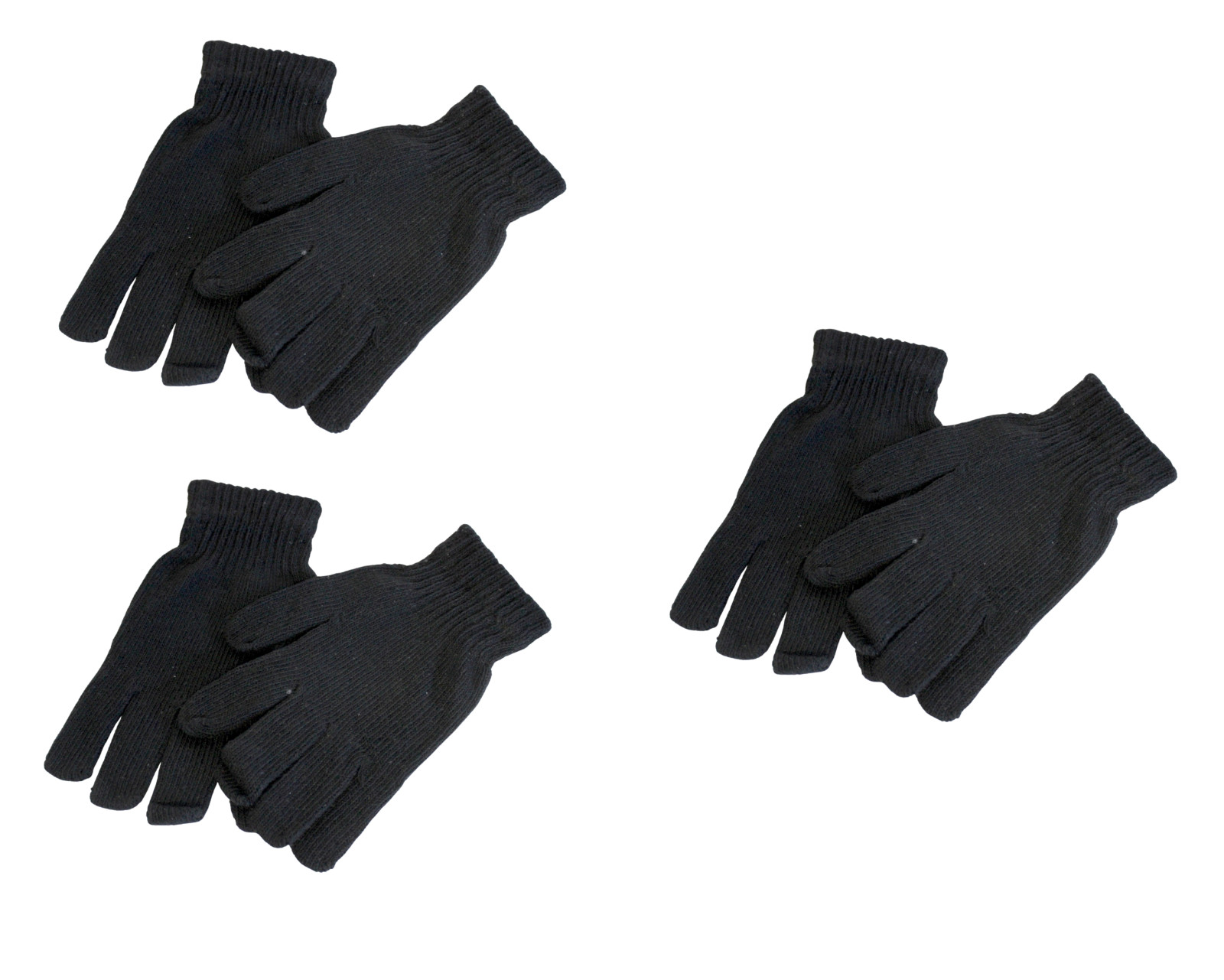 3 Pair Acrylic Knit Multi Purpose Home Repair Garden Gloves Hand Protector