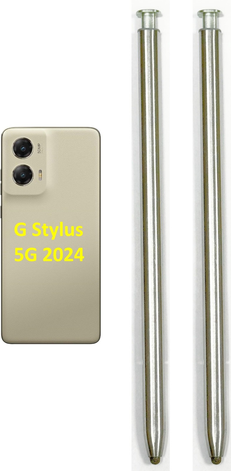 2PCS Stylus Pen for Moto G 5G 2024 Touch Screen Caramel Latte
