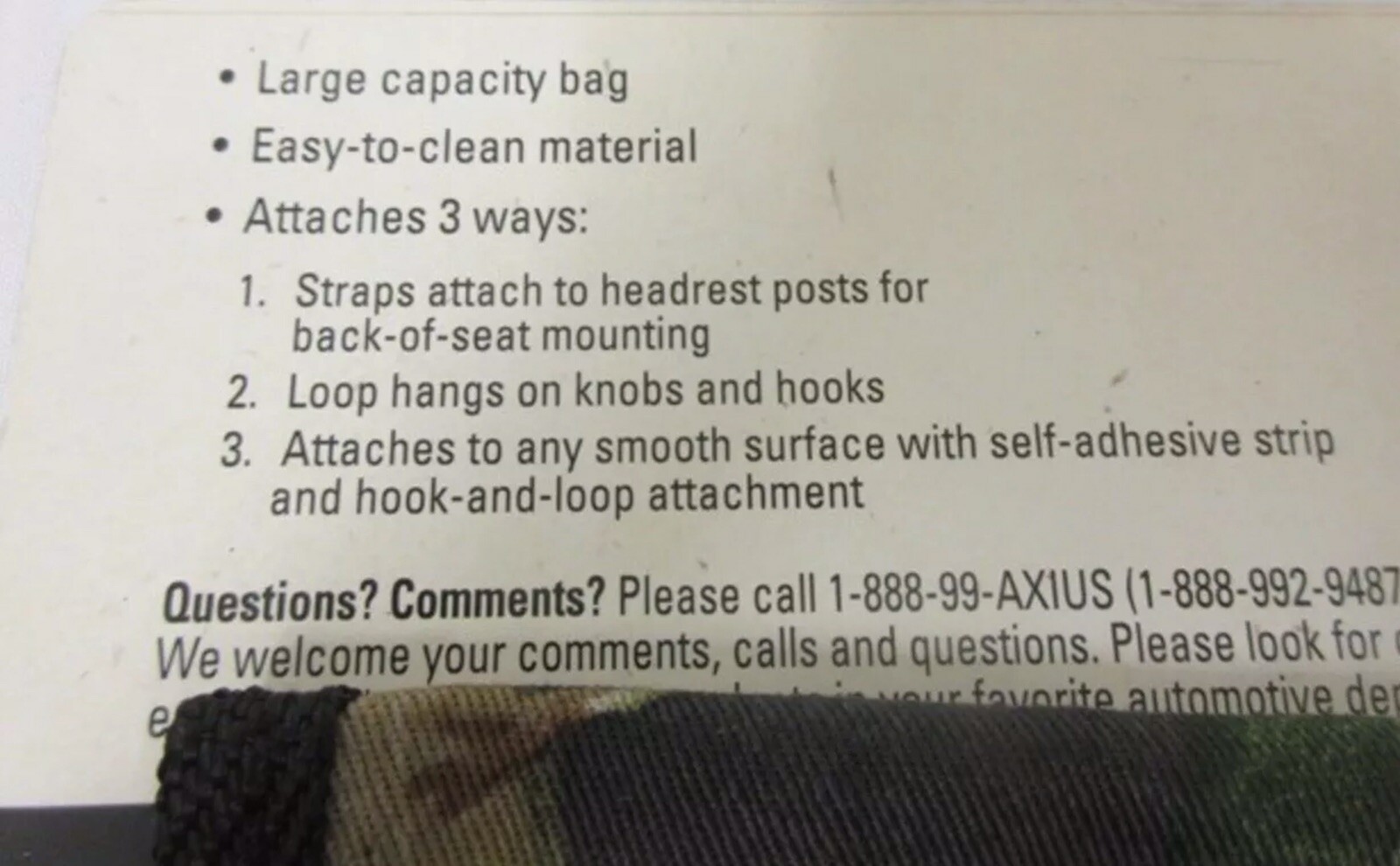 NWT- Mossy Oak Camo Automotive Litter Bag Trash Bag