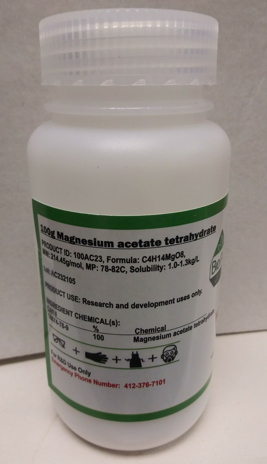 Magnesium acetate tetrahydrate