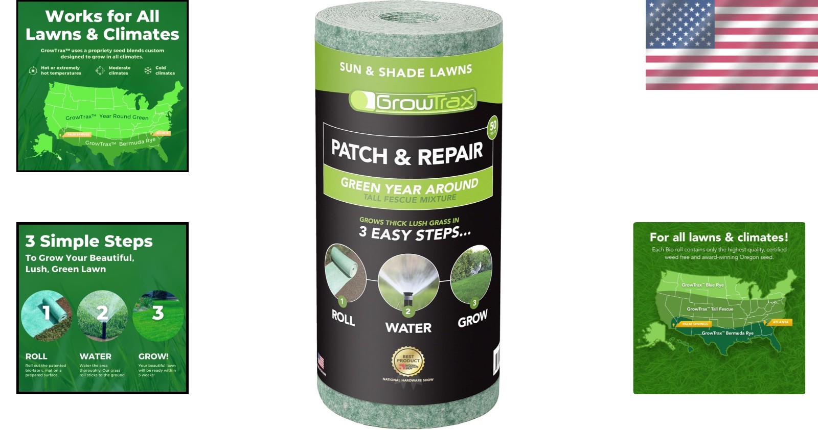 Sustainable Green Grass Seed Mat - -Round Solution for Drought Resistance