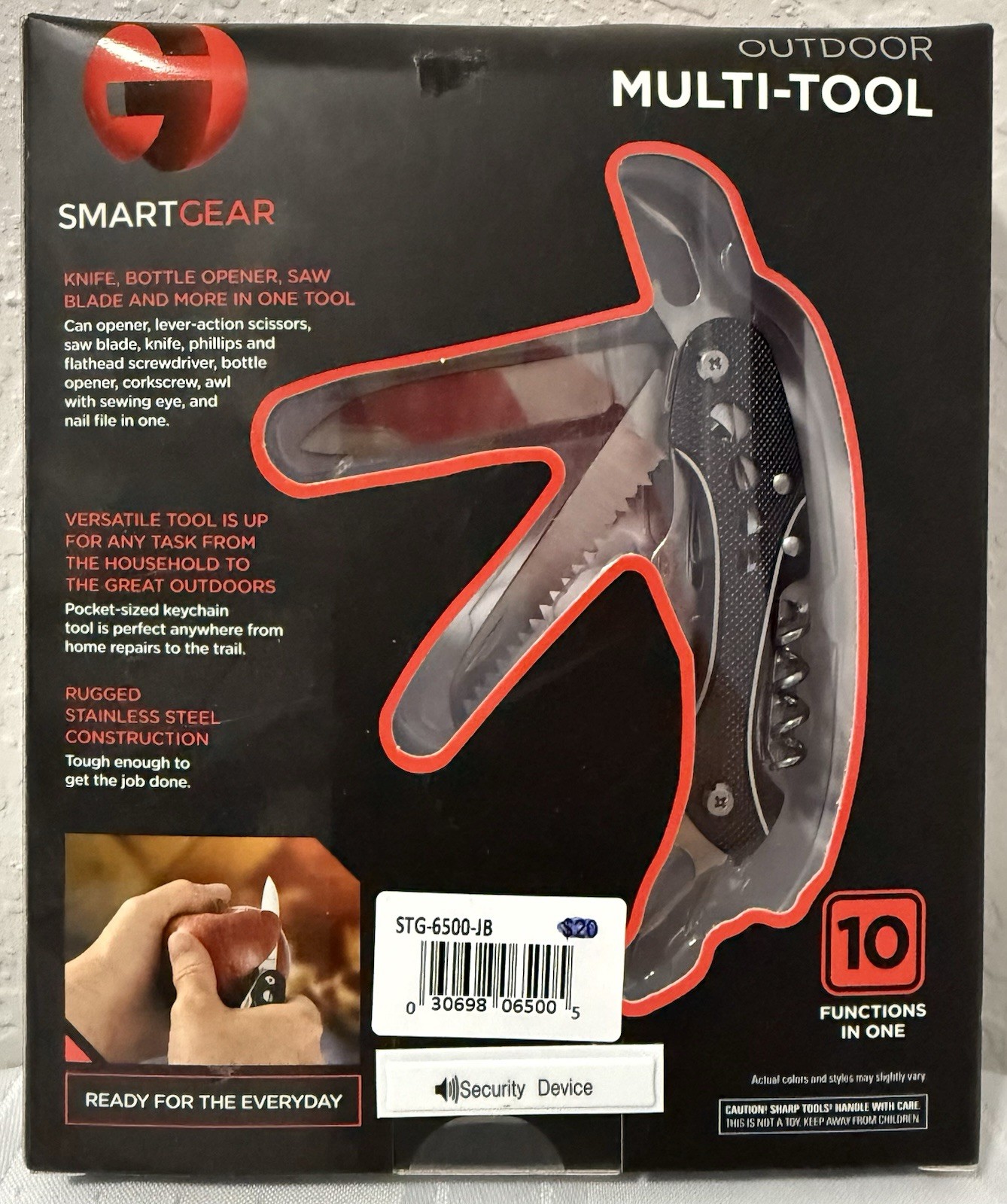 SmartGear  Multi-Tool 10 Function Outdoor Pocket Tool Black  (New in Box)