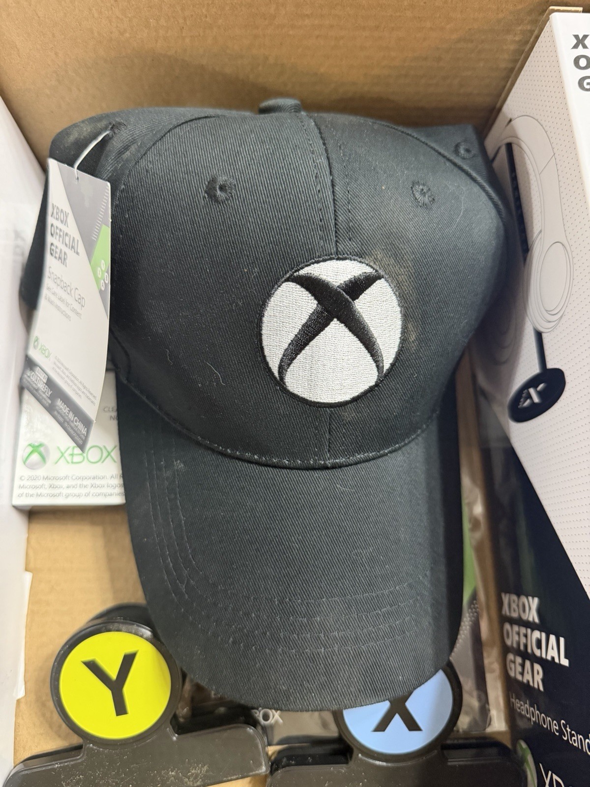 Xbox Official Gear Bundle Hat Headset Stand Pins Coaster Accessories Lot