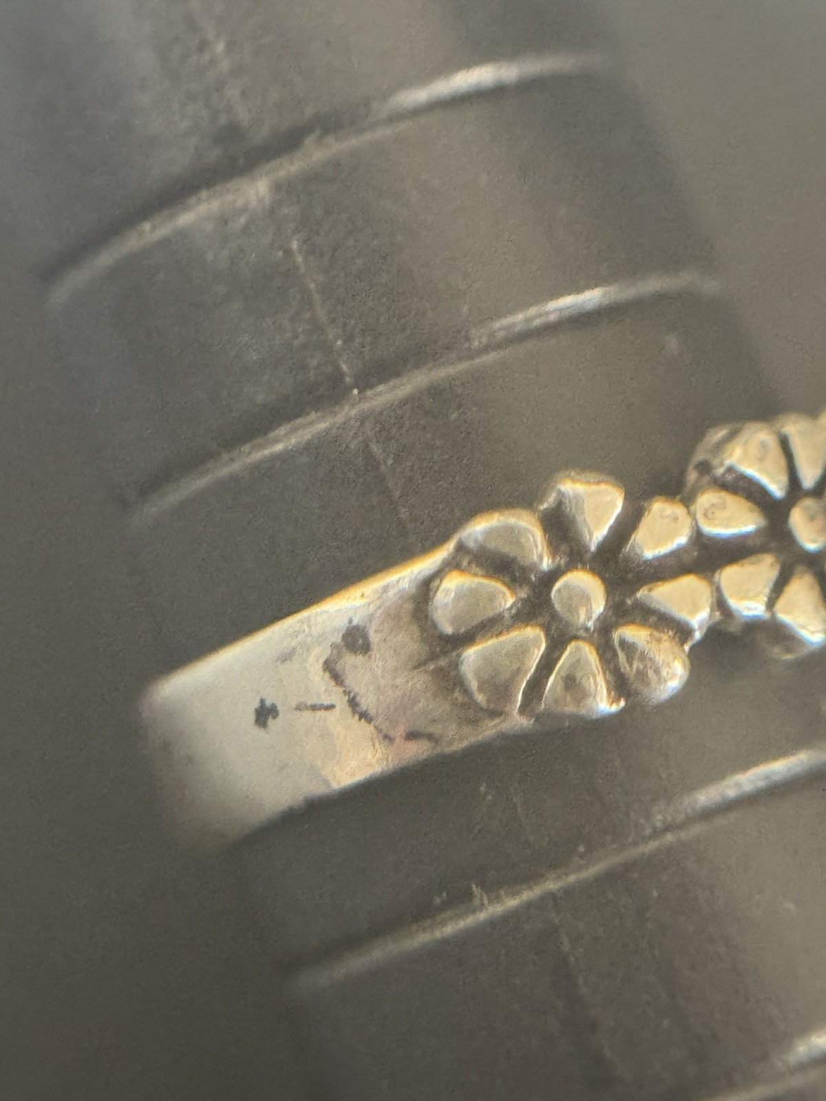 Vintage 925 Sterling Silver Flower Toe Ring