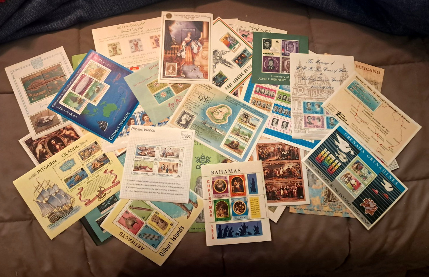 NICE World Wide Souvenir Sheets MNH, Mint, Used lot of 70 different, AFRICA, ETC