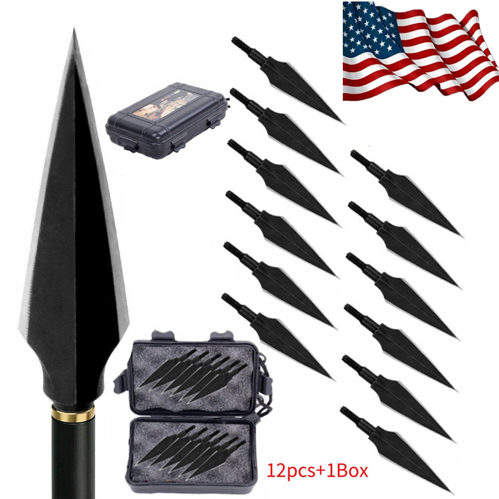 12 Pack 150 Grain Archery Broadheads 2 Blade Sharp Arrowhead Hunting Shooting