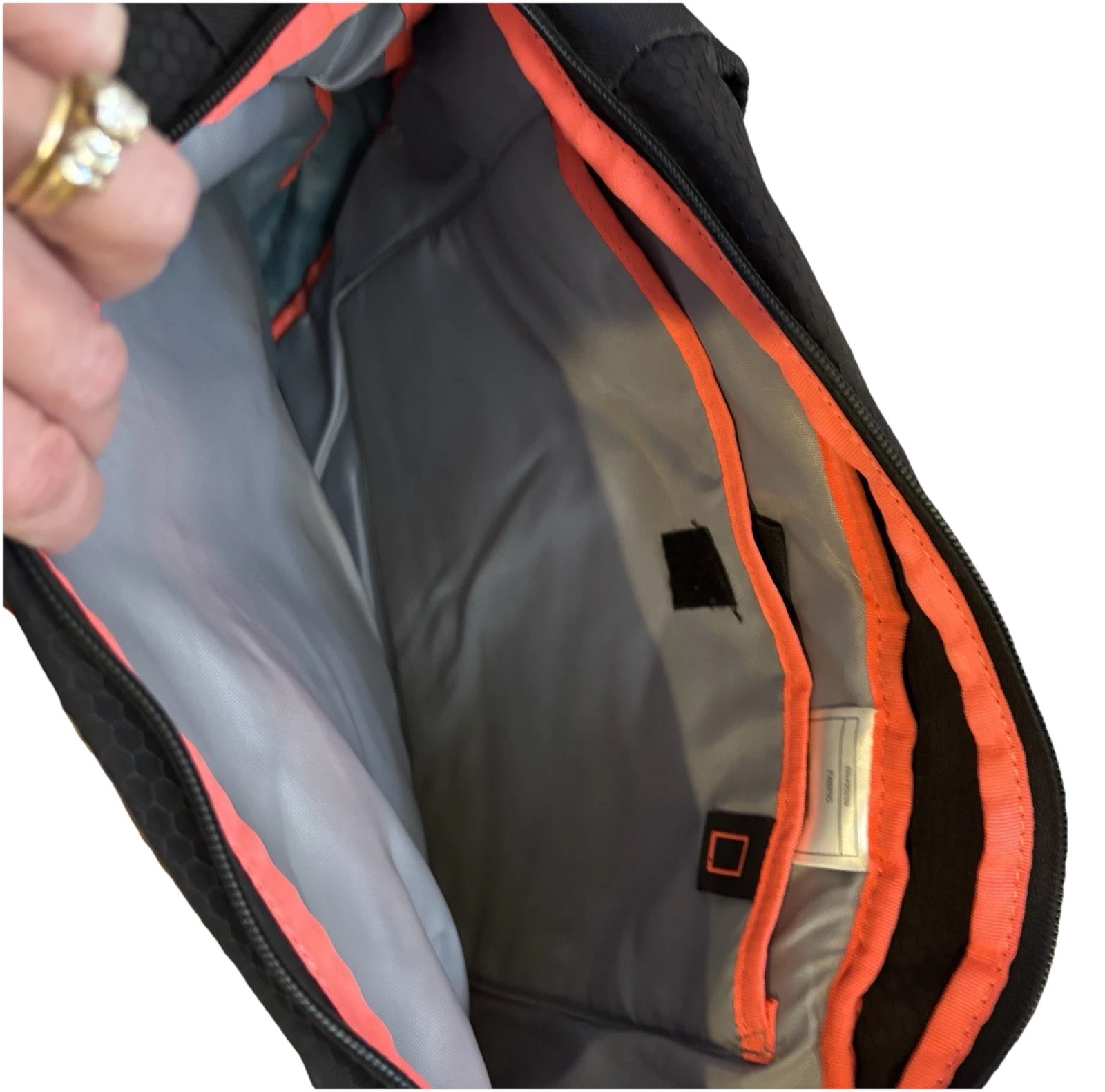 Adidas Sling Backpack Crossbody Bag Black Coral Adjustable Strap Unisex