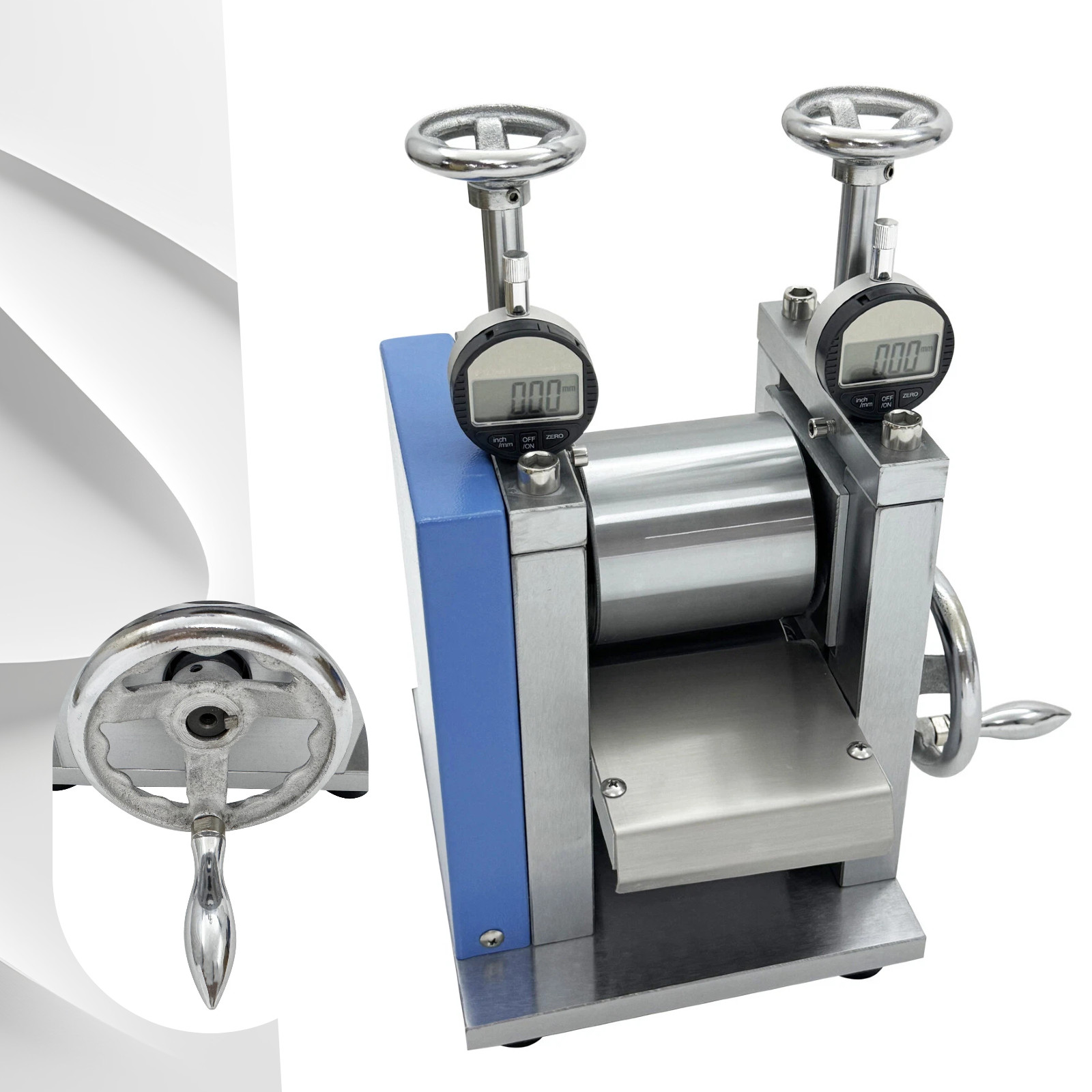 Manual Roller Pressing Machine Lab Digital Display Battery Electrode Calender