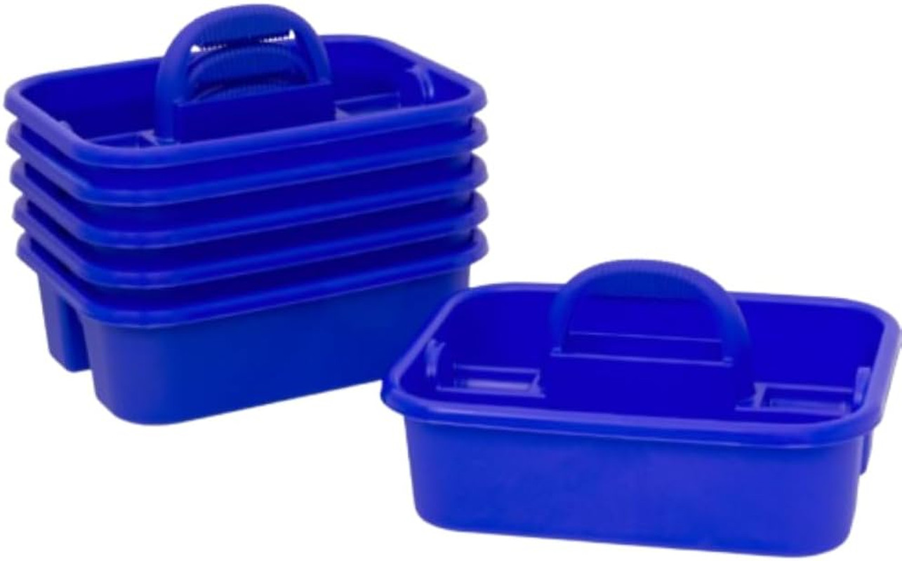 09185 Plastic Tote Tool & Supply Cleaning Caddy with Handle, (18-3/8-Inch X 13-7