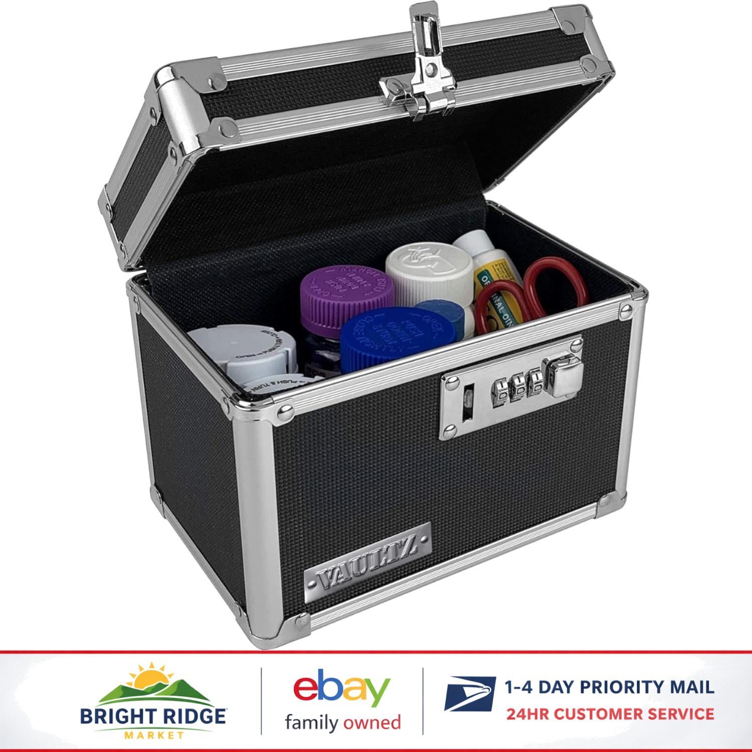 Felt Lock Box with Combination Mechanism for Safe Medication Storage