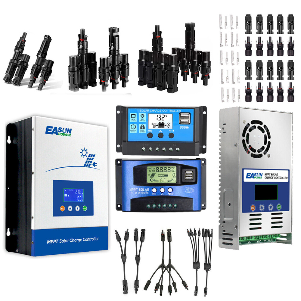 Solar Panel Y/T Branch Cable Connection Waterproof Connector & Charge Controller