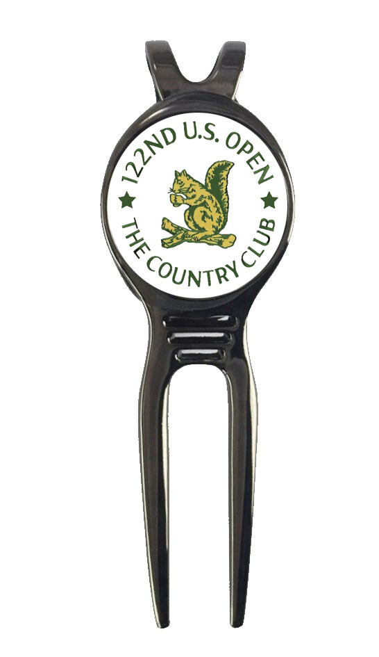 2022 US Open The Country Club Golf Ball Marker + Black Gunmetal Divot Tool