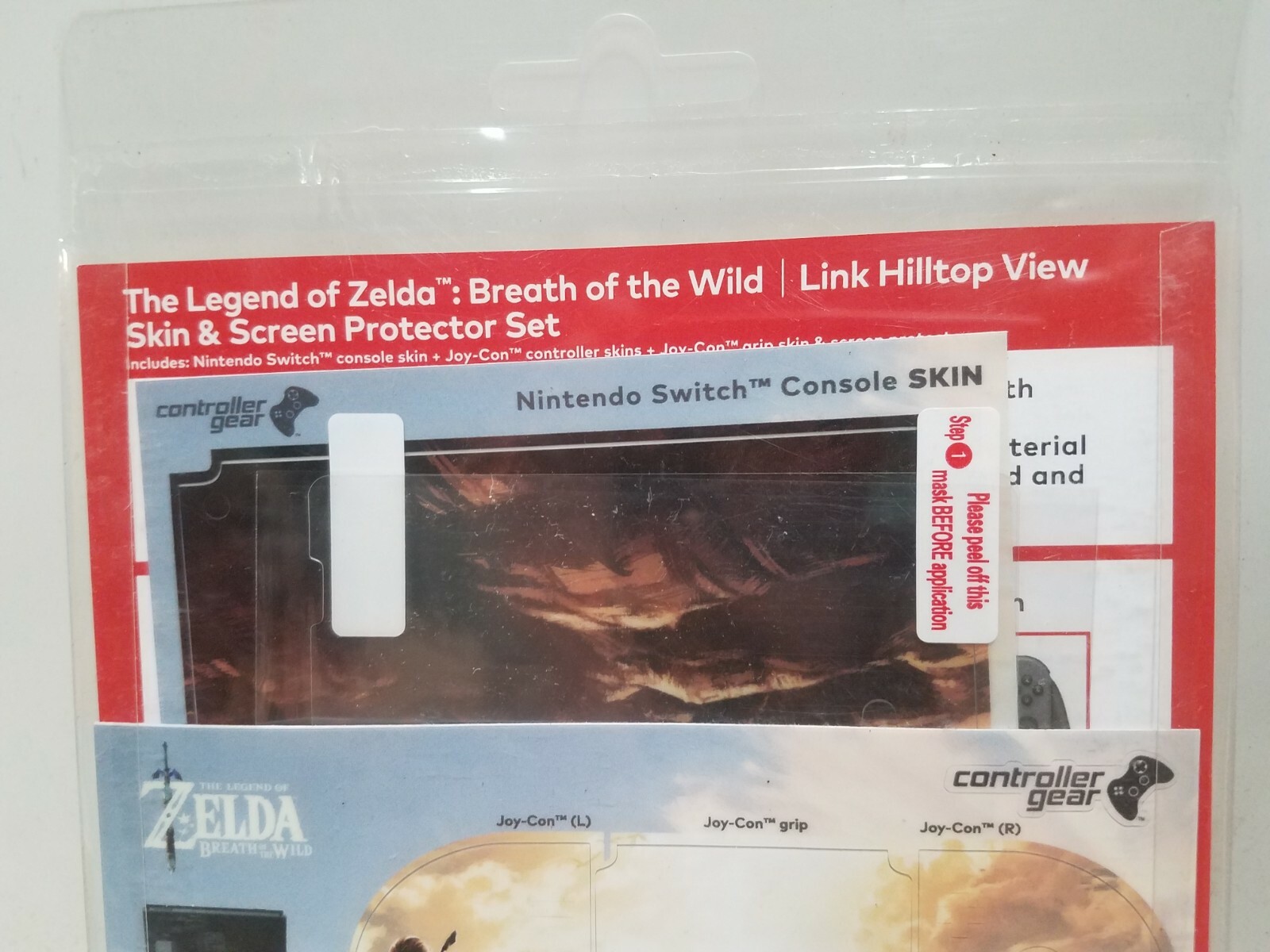 Controller Gear Nintendo Switch Skin & Screen Protector Zelda Link top hill