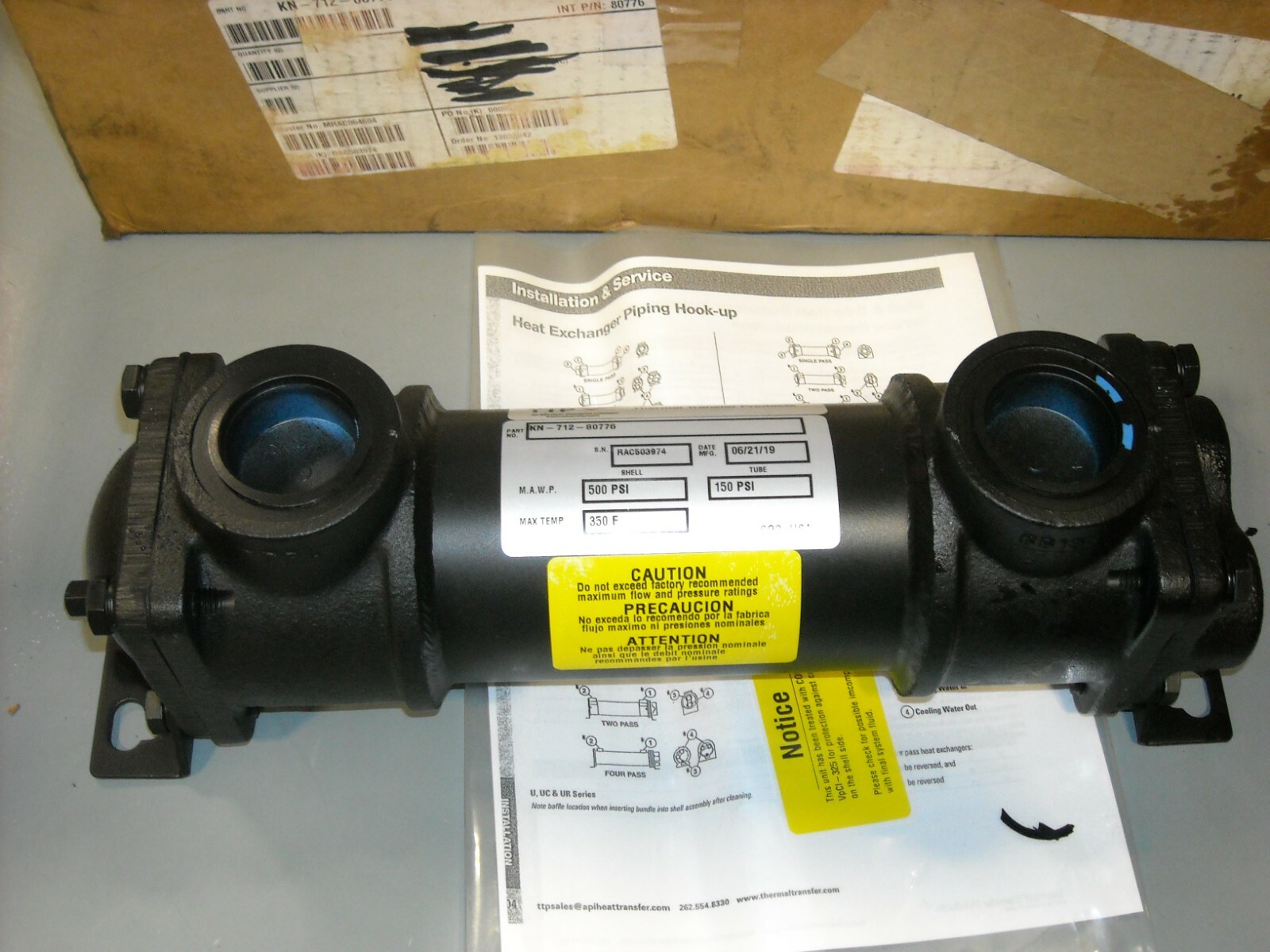 KN-712-80776,  THERMAL TRANSFER HEAT EXCHANGER , New
