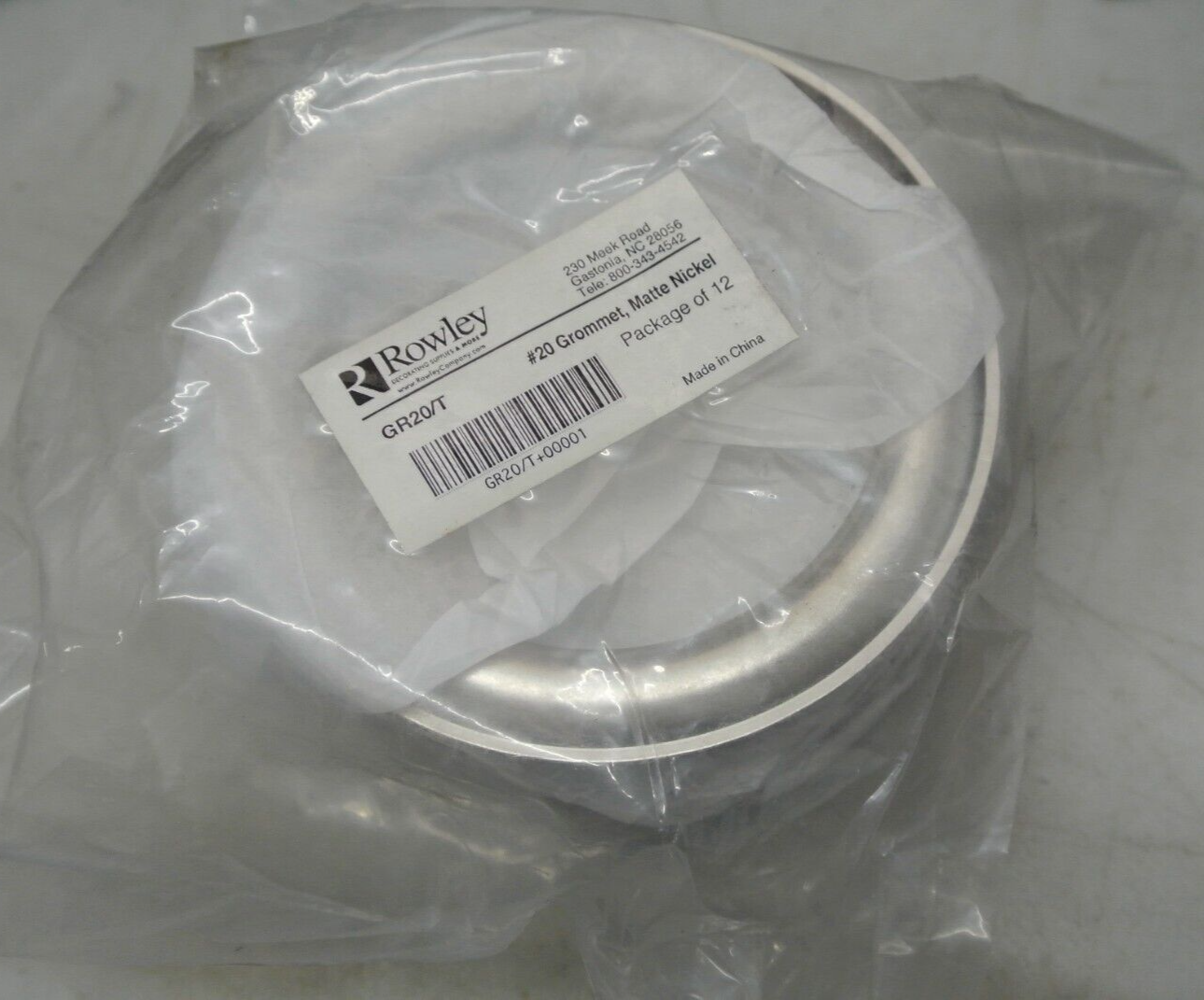 (12) Rowley Co. GR20/T #20 Matte Nickel Grommets