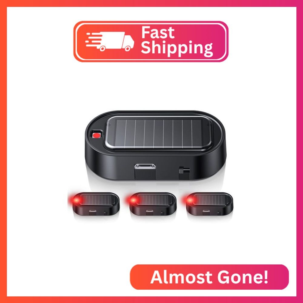 Car Solar Power Simulated Dummy Alarm, Vehicles Security Anti-Theft LED Flashing