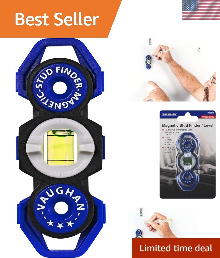 Small Vaughan Magnetic Stud Finder - Precision Level Tool for Home Projects