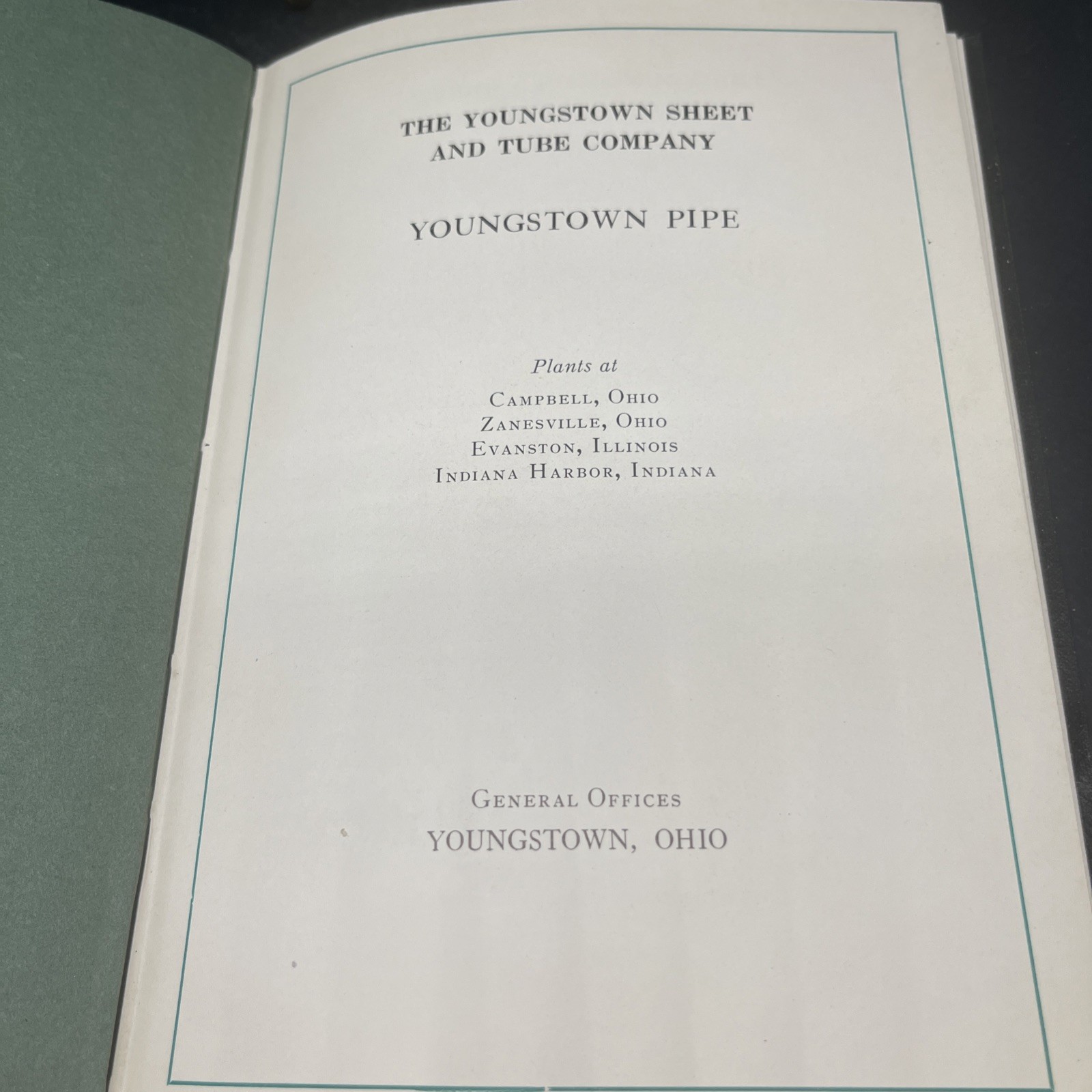 Youngstown Pipe Vintage Catalog HB