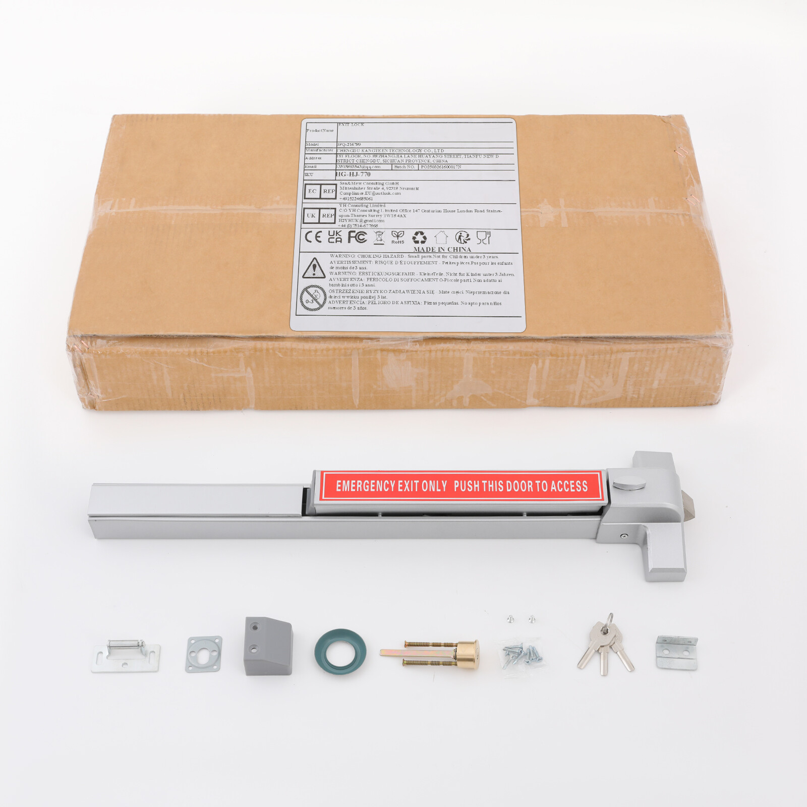 Emergency Door Push Bar Panic Exit Device Lock Door Hardware Latch Commercial