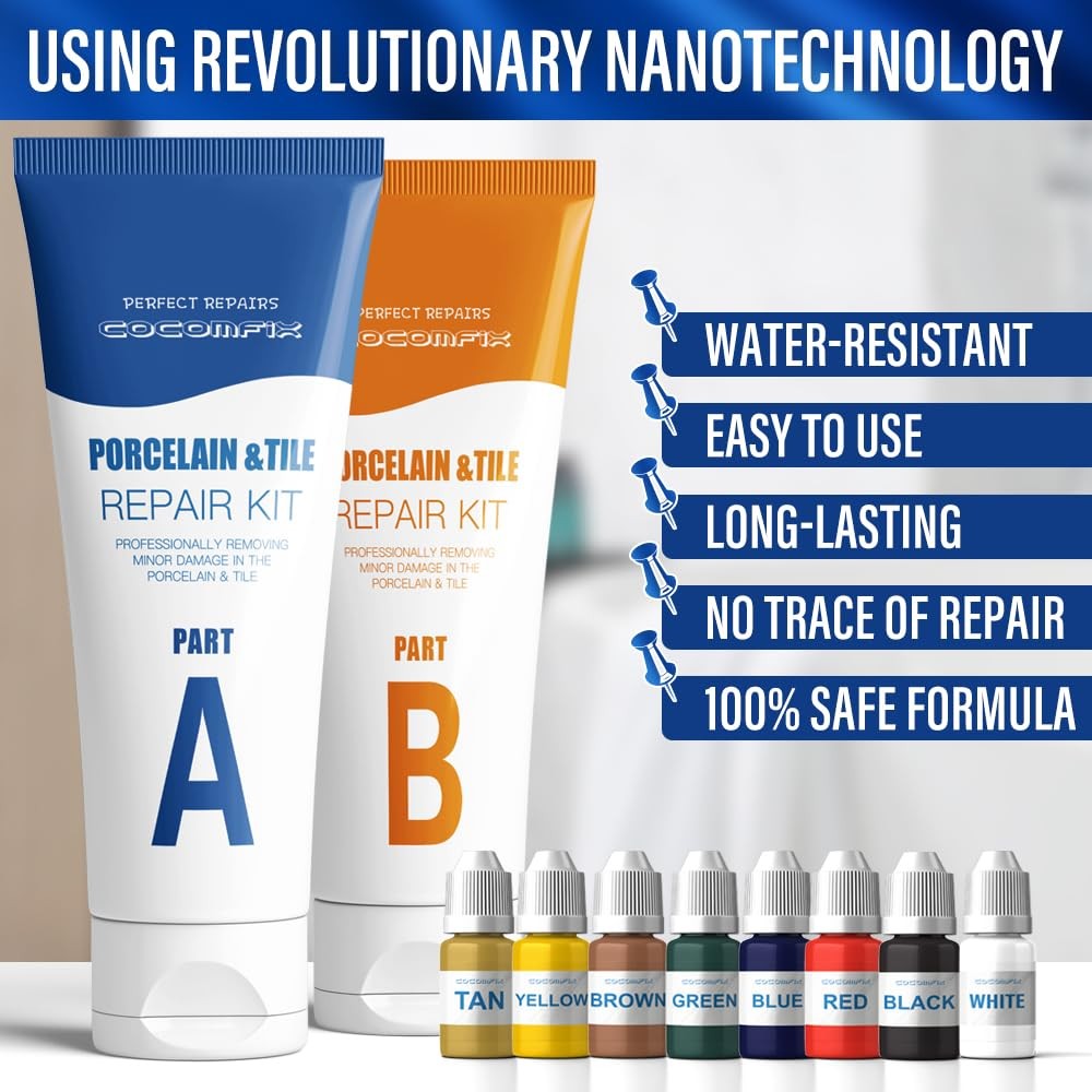 Tile Repair Kit, Ceramic Chip Kit(Color No. 03 Color Match