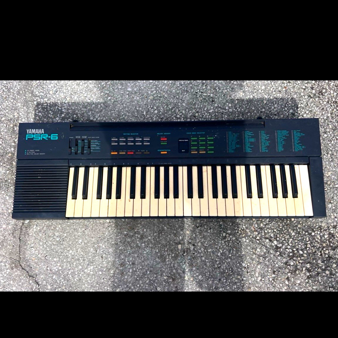 Yamaha PSR-6 49-Key Electronic Keyboard Black Built-in Speaker Beginner AS IS