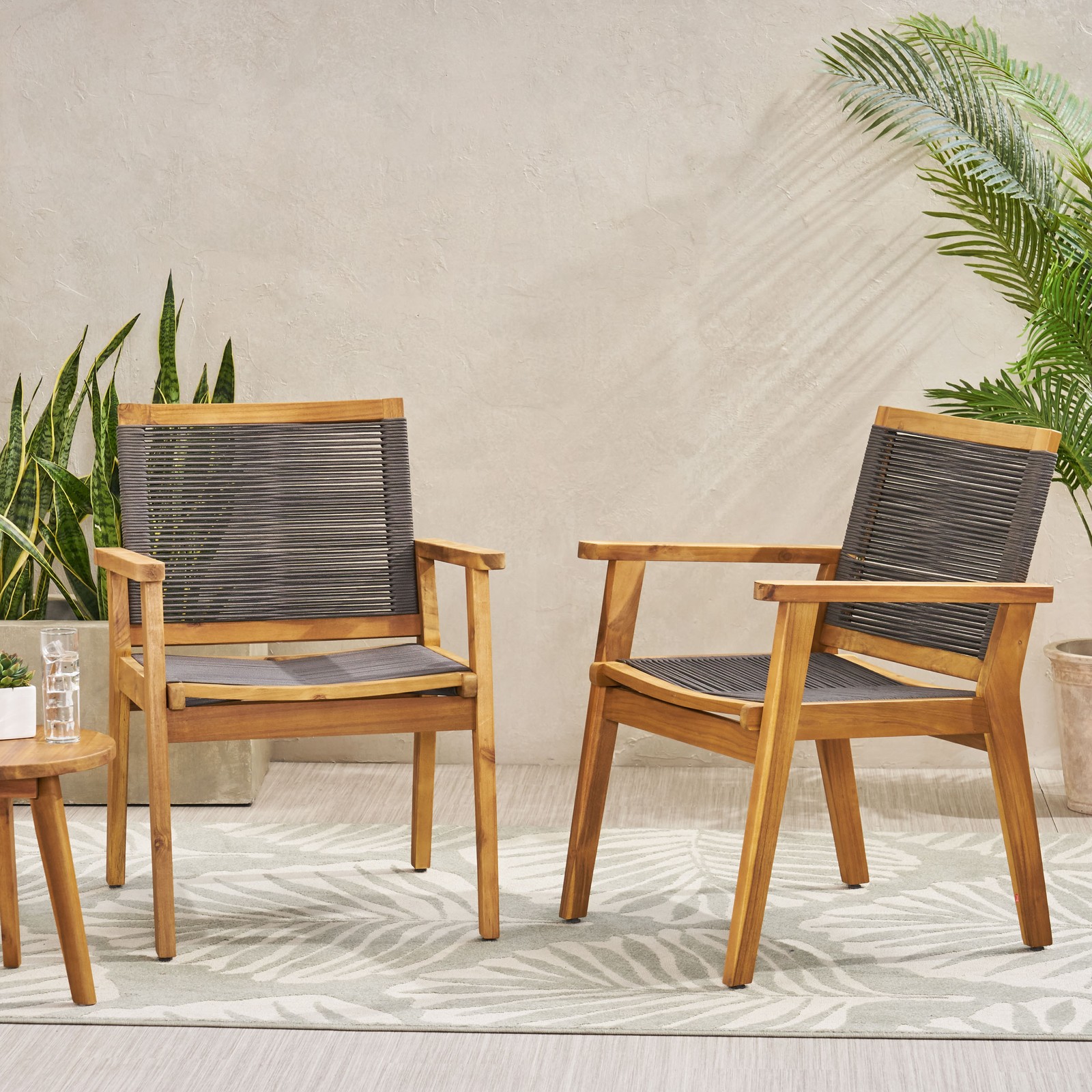 Set of 2 Dining Chairs 400lb Capacity, Heavy Duty Wooden Frame Kitchen Chairs