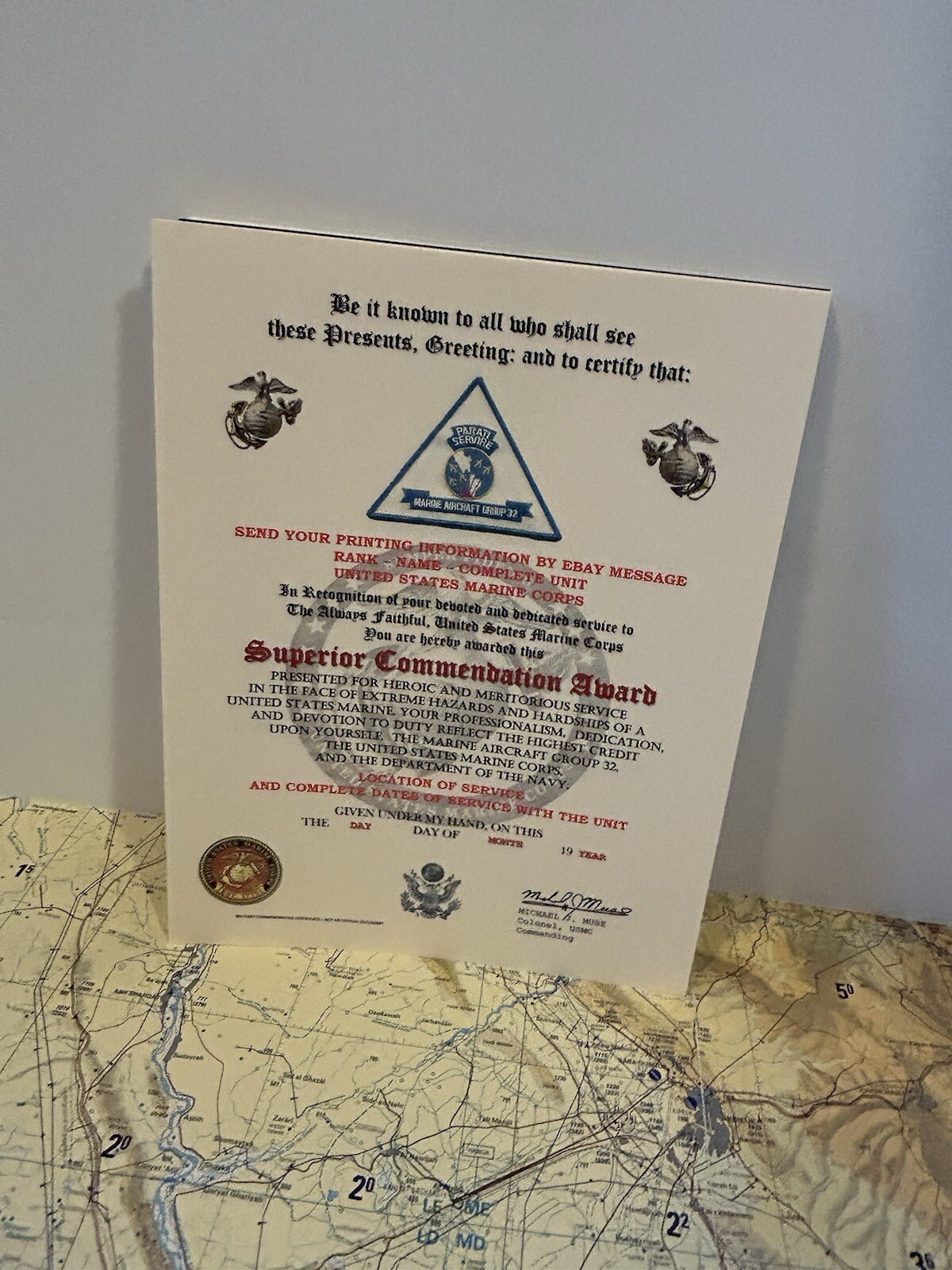 U.S.M.C. / MARINE AIRCRAFT GROUP 32 - SUPERIOR COMMENDATION AWARD