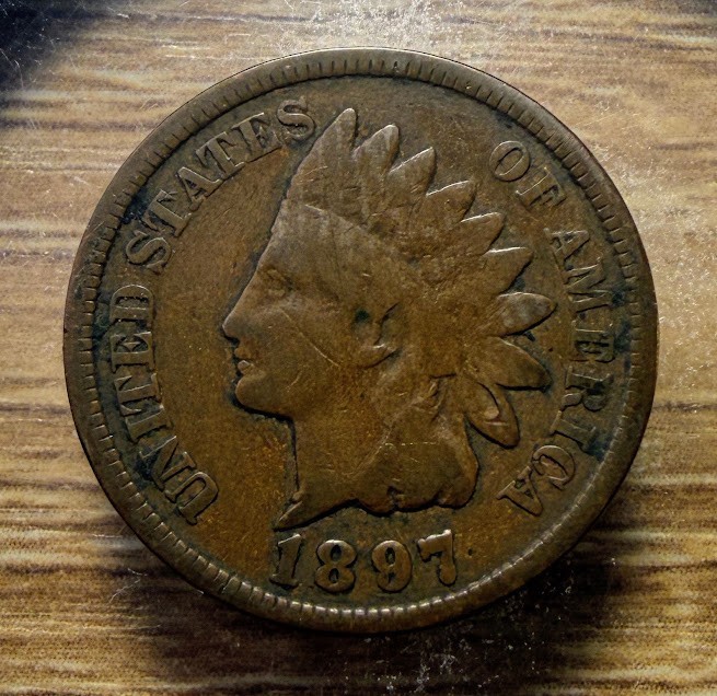 1897 Indian Head Cent - Actual Coin Shown - Free Shipping & Tracking INV#83