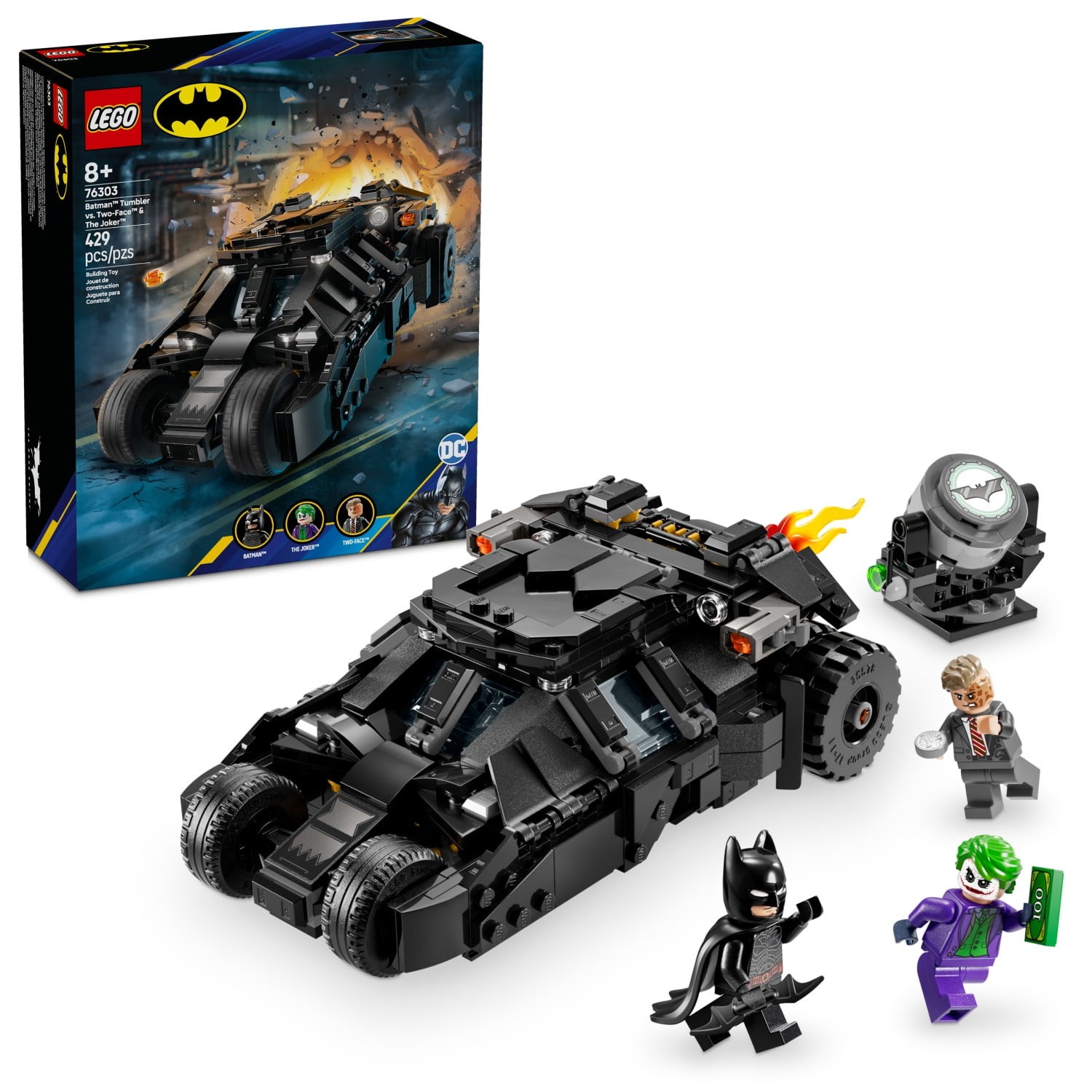 [SALE]- LEGO DC Batman Tumbler vs. Two-Face & The Joker Toy Building Set 76303
