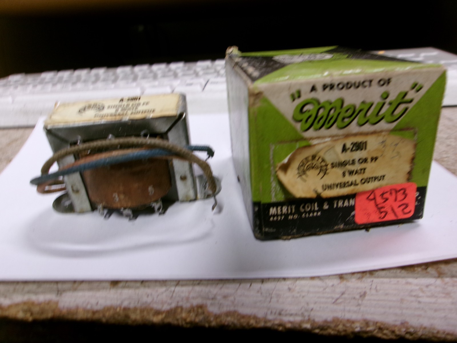 VINTAGE NOS MERIT AUDIO OUTPUT TRANSFORMER A-2901