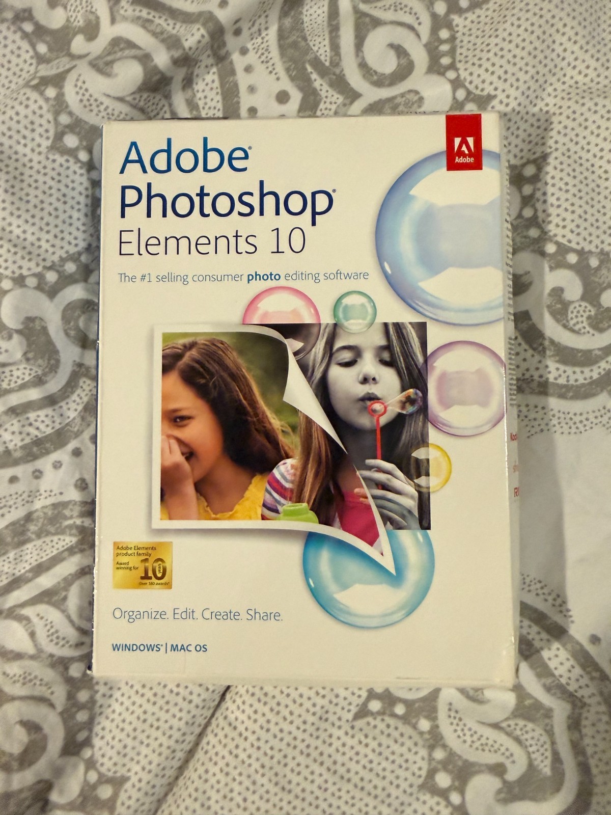 Adobe Photoshop Elements 10 for PC & Mac with Serial Number - 4 CDs Total