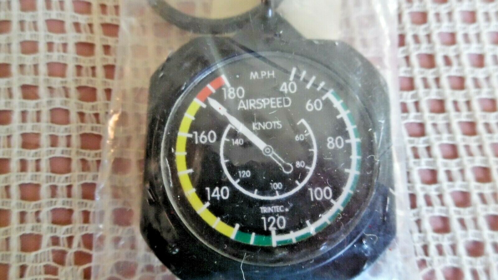 Trintec Airspeed Indicator Keychain New in Package pilots aviators flying