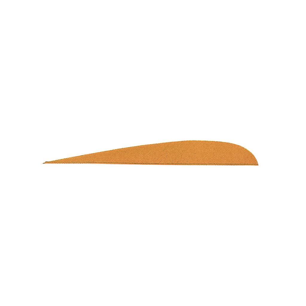 Gateway 4" Left Wing Parabolic Orange Feathers, 100 Pack