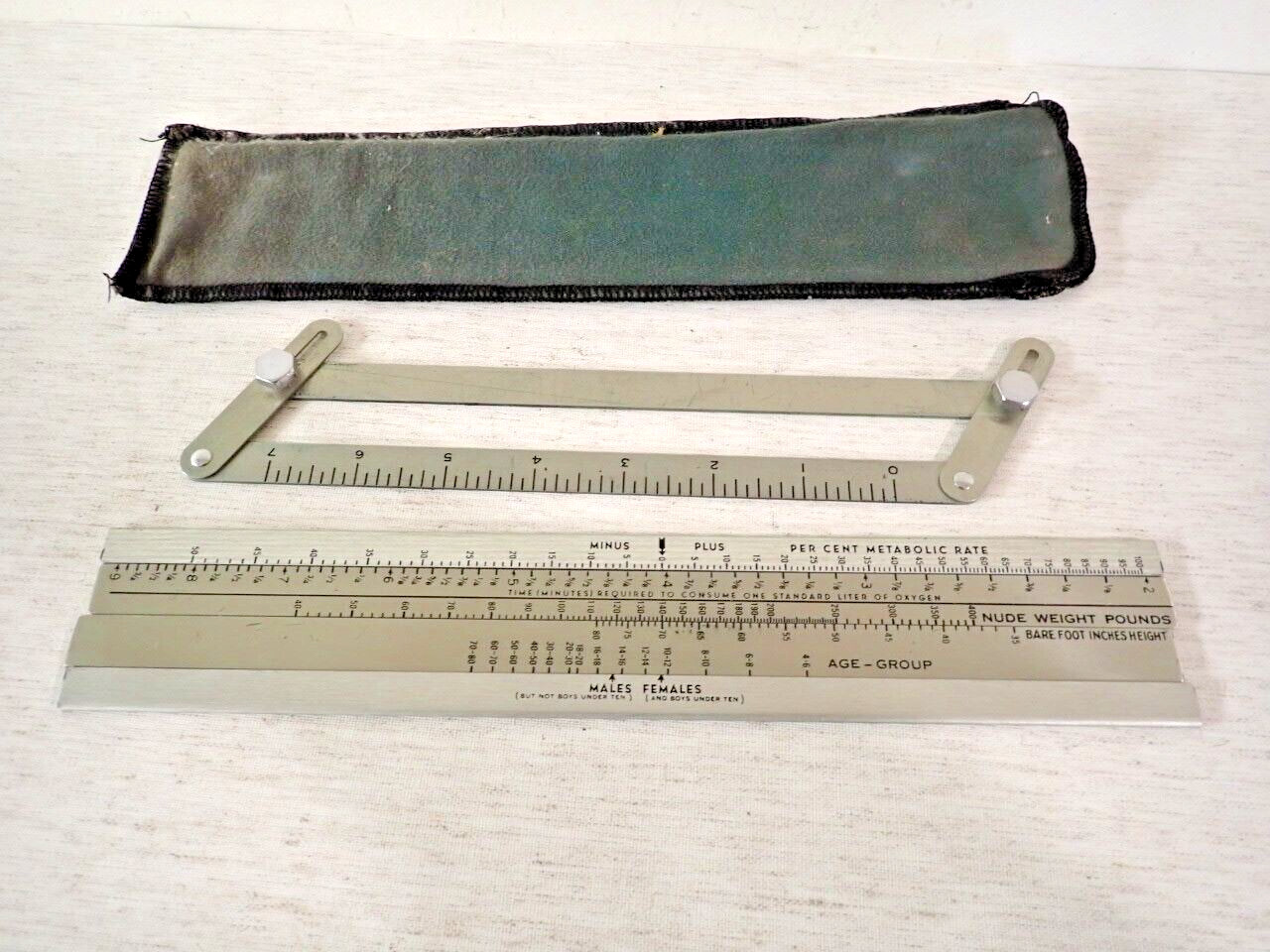 Vintage Jones  Metabolism Equipment Co. Slide Ruler