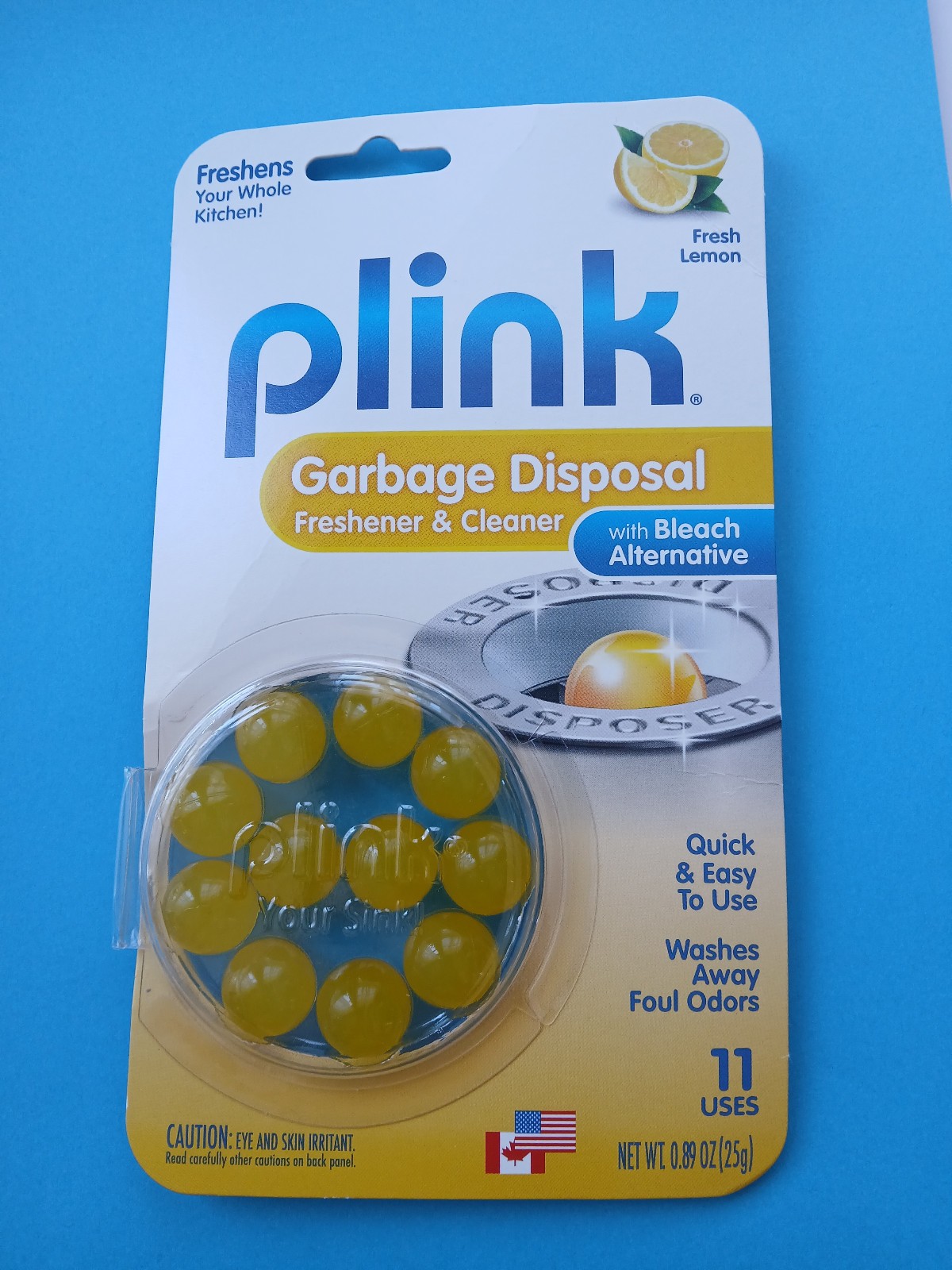 Lemon Scent Garbage Disposal Cleaner and Deodorizer Tablets 11 Pack