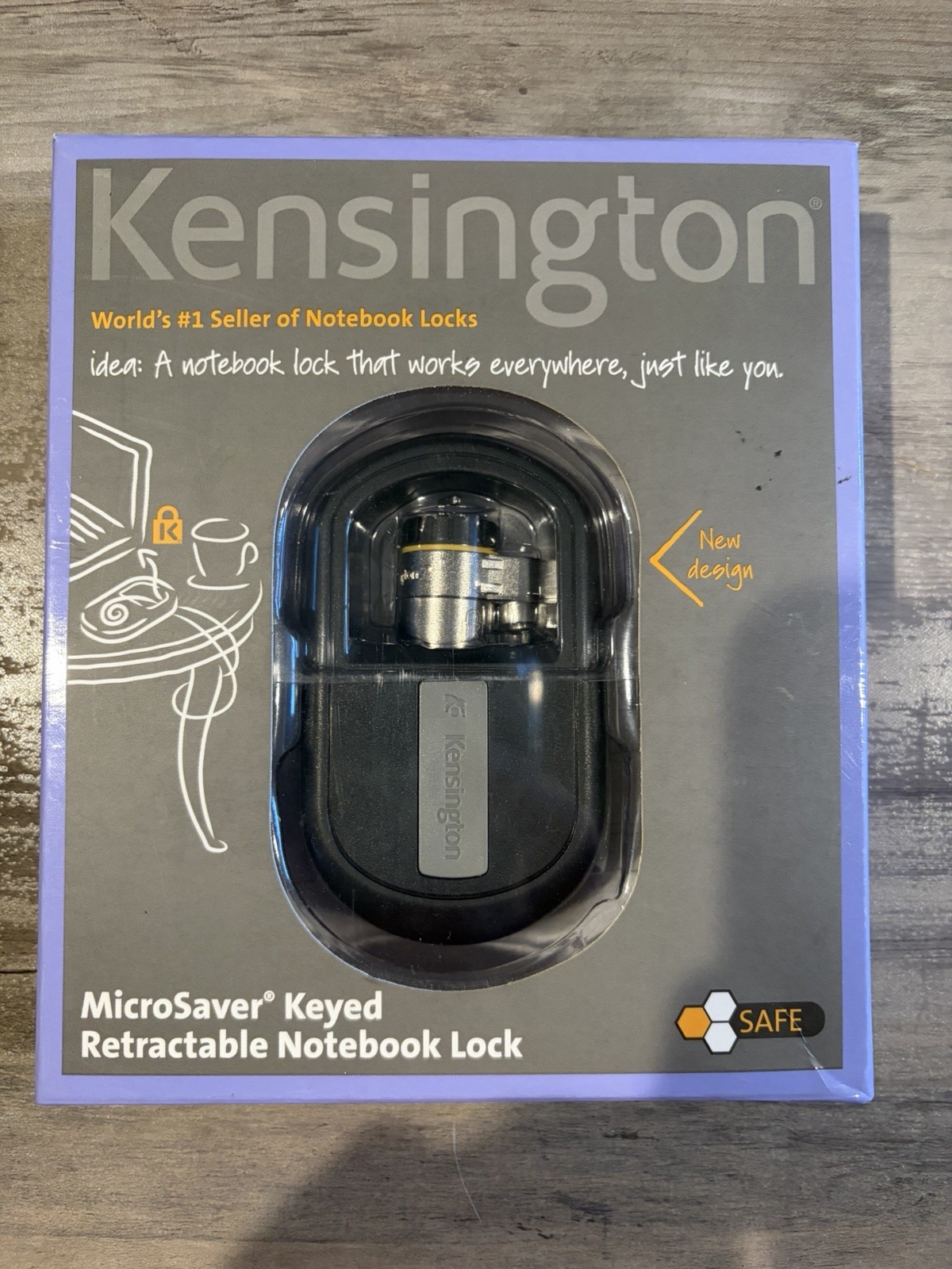 Kensington MicroSaver Keyed Laptop Notebook Lock 4ft Retractable Steel Cable New