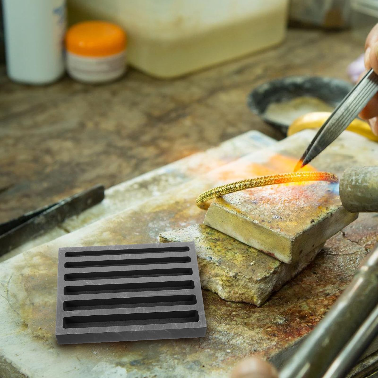 VILLCASE Graphite Ingot Mold, Strip Shape Gold Silver Casting Graph... Fast Ship