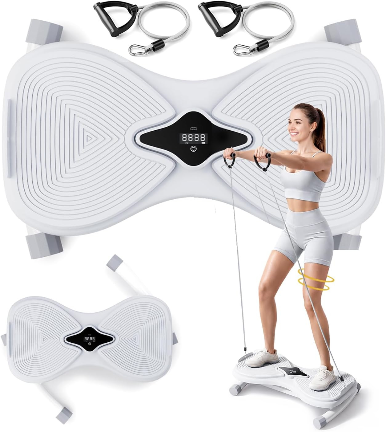 Waist Twister Machine with Rechargeable Battery, LED Counter, Ab Twister Board f
