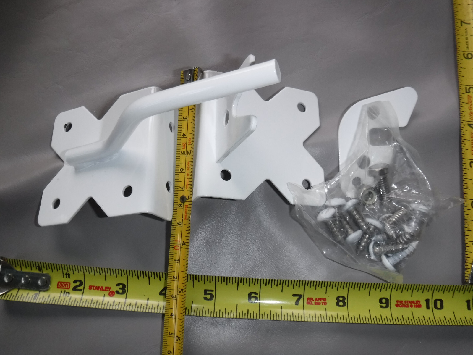 Stainless Steel Marine Grade Coat Gate Latch WHITE for Vinyl, Wood, PVC Fencing