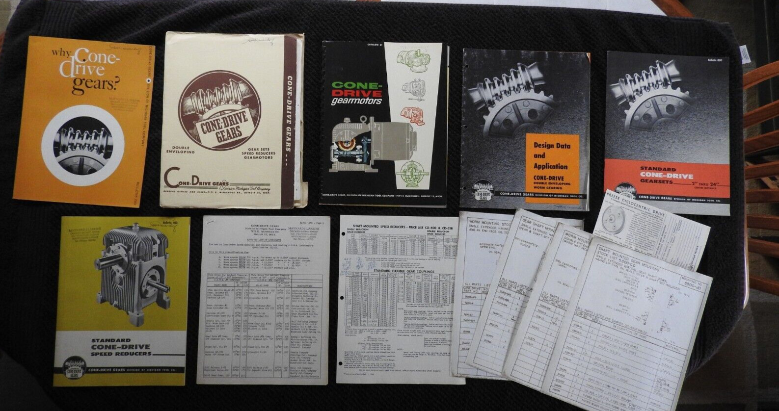 1961 Cone-Drive Gears Michigan Tool Co Engineering Catalogs Brochures Detroit MI