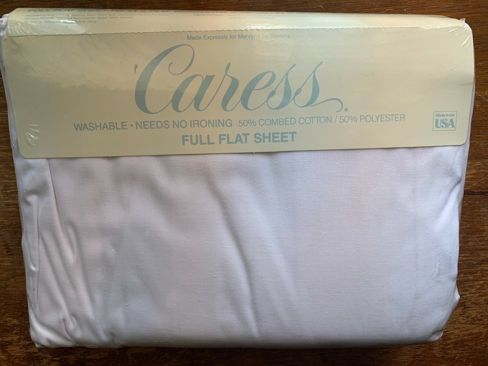 Full Flat Sheet by Caress - 160 Thread Count - Solid White _cHECK iT_