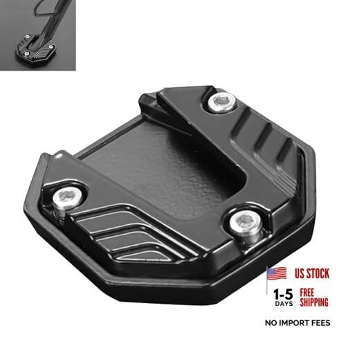 Motorcycle Kickstand Pad, Metal Anti-slip Rustproof Side Stand Support Pad,