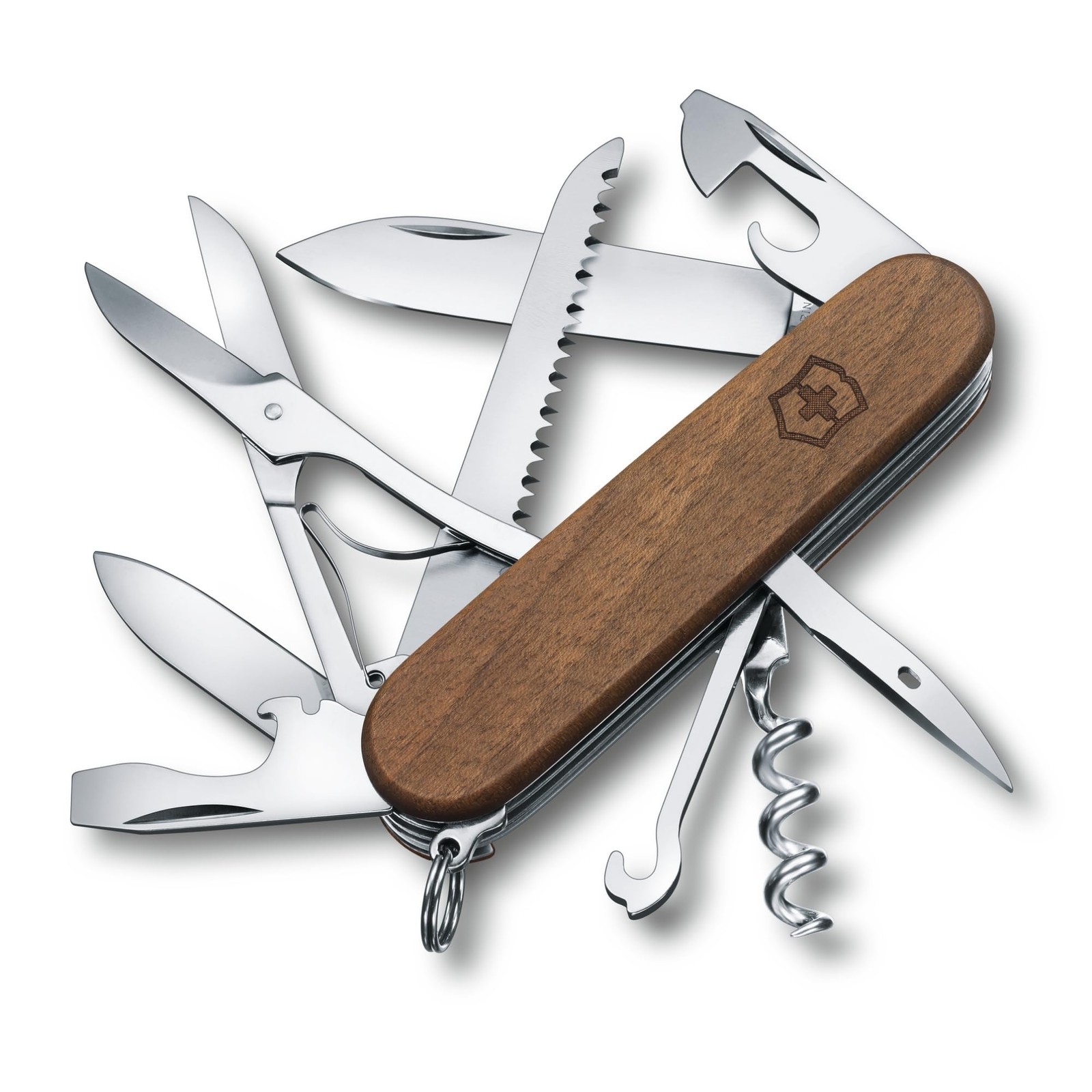 Victorinox Huntsman Wood Swiss Army Knife 91mm 13 Functions Multi-Tool Camping