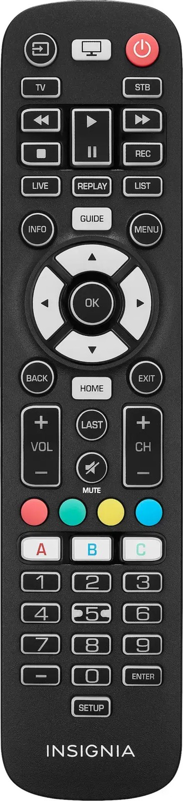 Insignia - 3 Device Universal Remote Control Replacement - Black