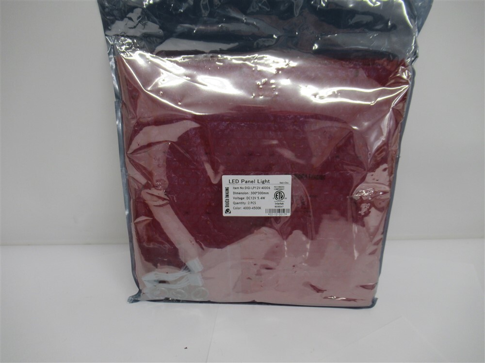 DigCo Imaging DIGI-LP12V-40006 , 12" x 12" LED Panel Light , 12VDC, 5.4W (2 PCS)