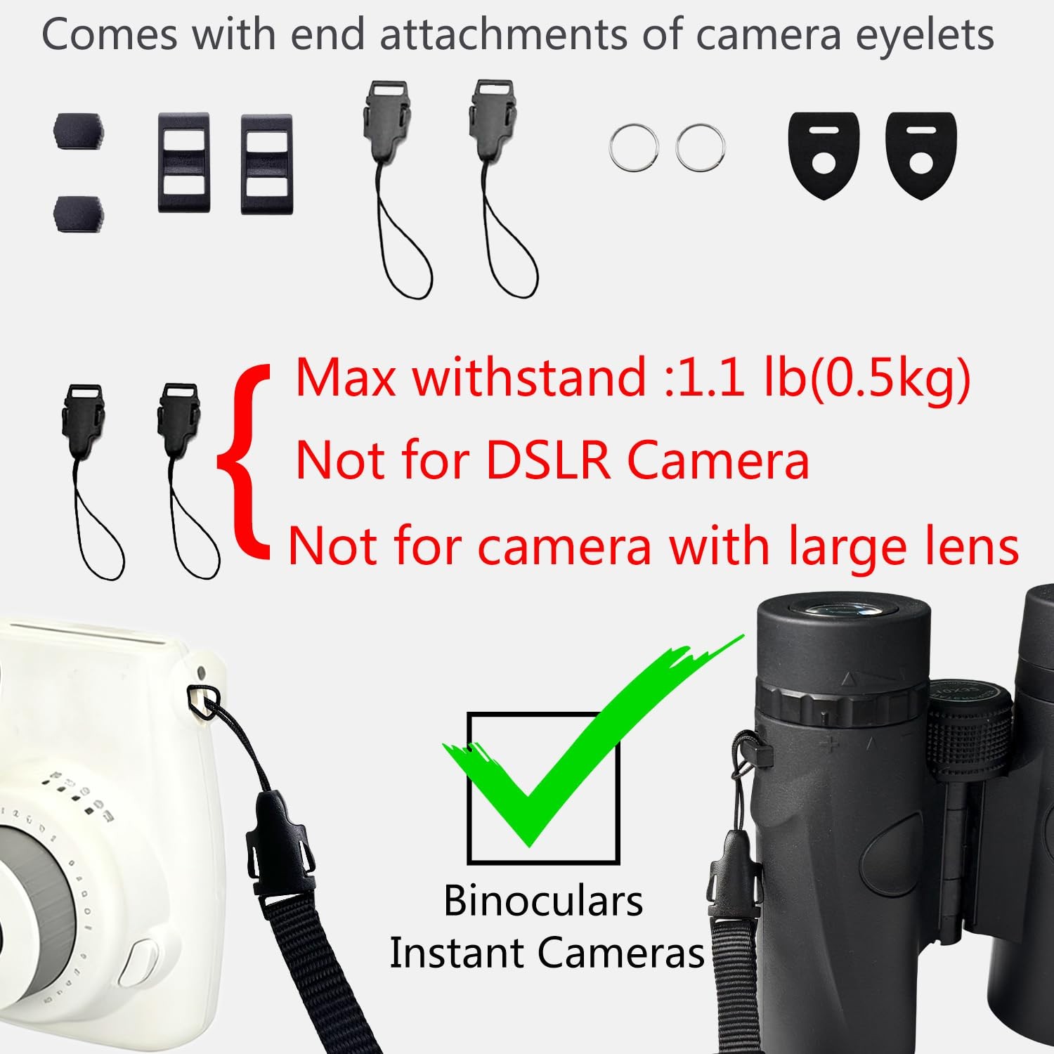 Camera Neck Strap Thin,Binocular Strap with Neoprene Padding,Camera Lanyard,D...