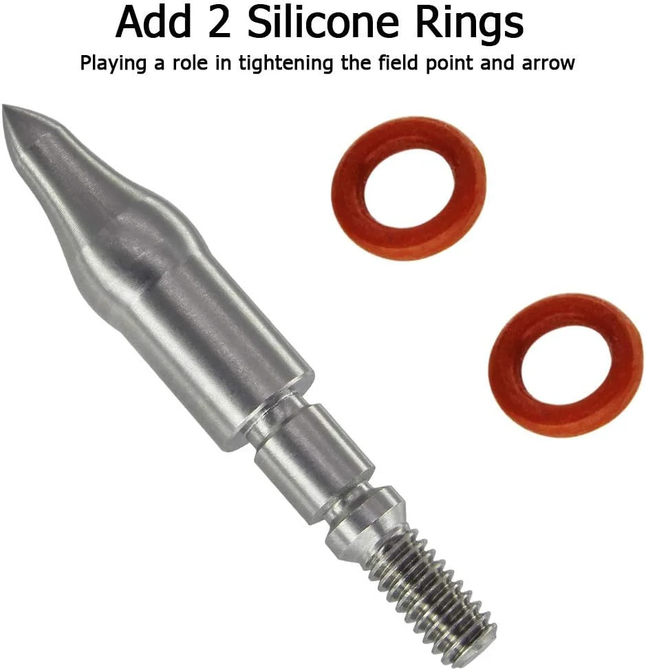 maifield Stainless Steel Archery Field Points, Easy Pull Various OD for 85/100/1