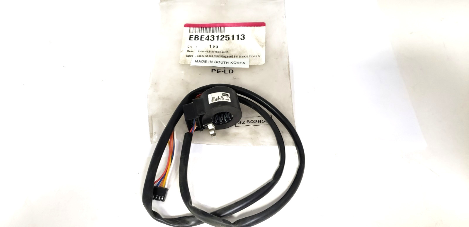 LG EBE43125113 SOLENOID EXPANSION VALVE FOR GE APPLIANCE, 230V, 50/60Hz, 6W NIB